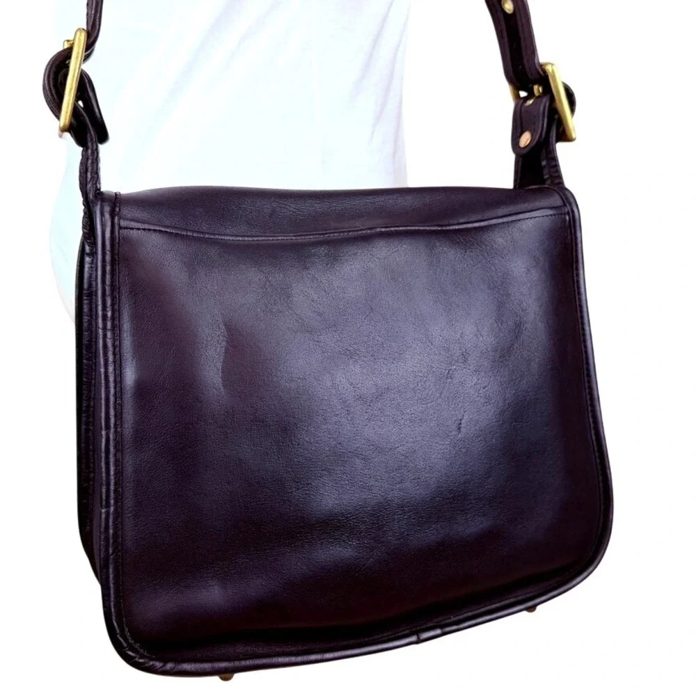 Vintage|COACH|Stewardess 9525 New York City Black Leather Purse Paperwork Tag